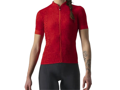 Castelli Promessa Jaquard Dames Fietsshirt Korte Mouw