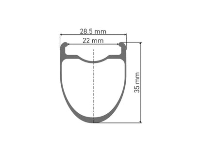 DT Swiss CRC1400 Spline 35 DB Carbon Achterwiel