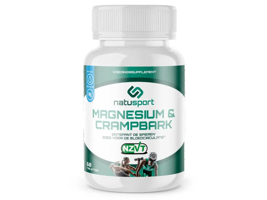 NatuSport Magnesium en Crampbark 60 Tabletten