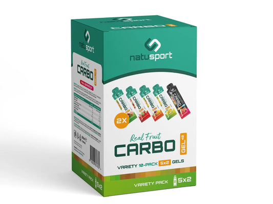 Natusport Real Fruit Carbo Gel Variety Pack 10 Stuks