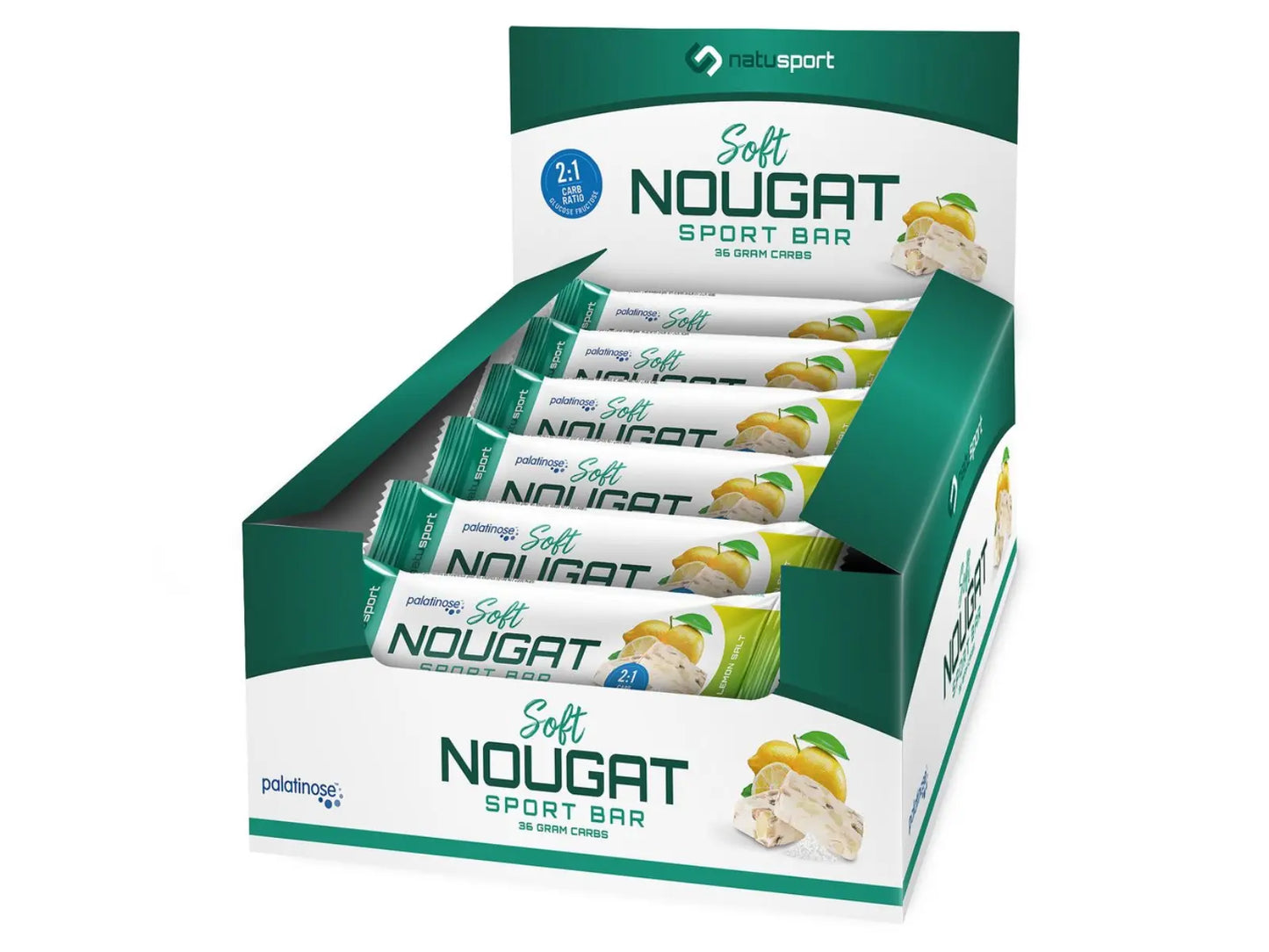 Natusport Soft Nougat Sport Bar 12 Stuks