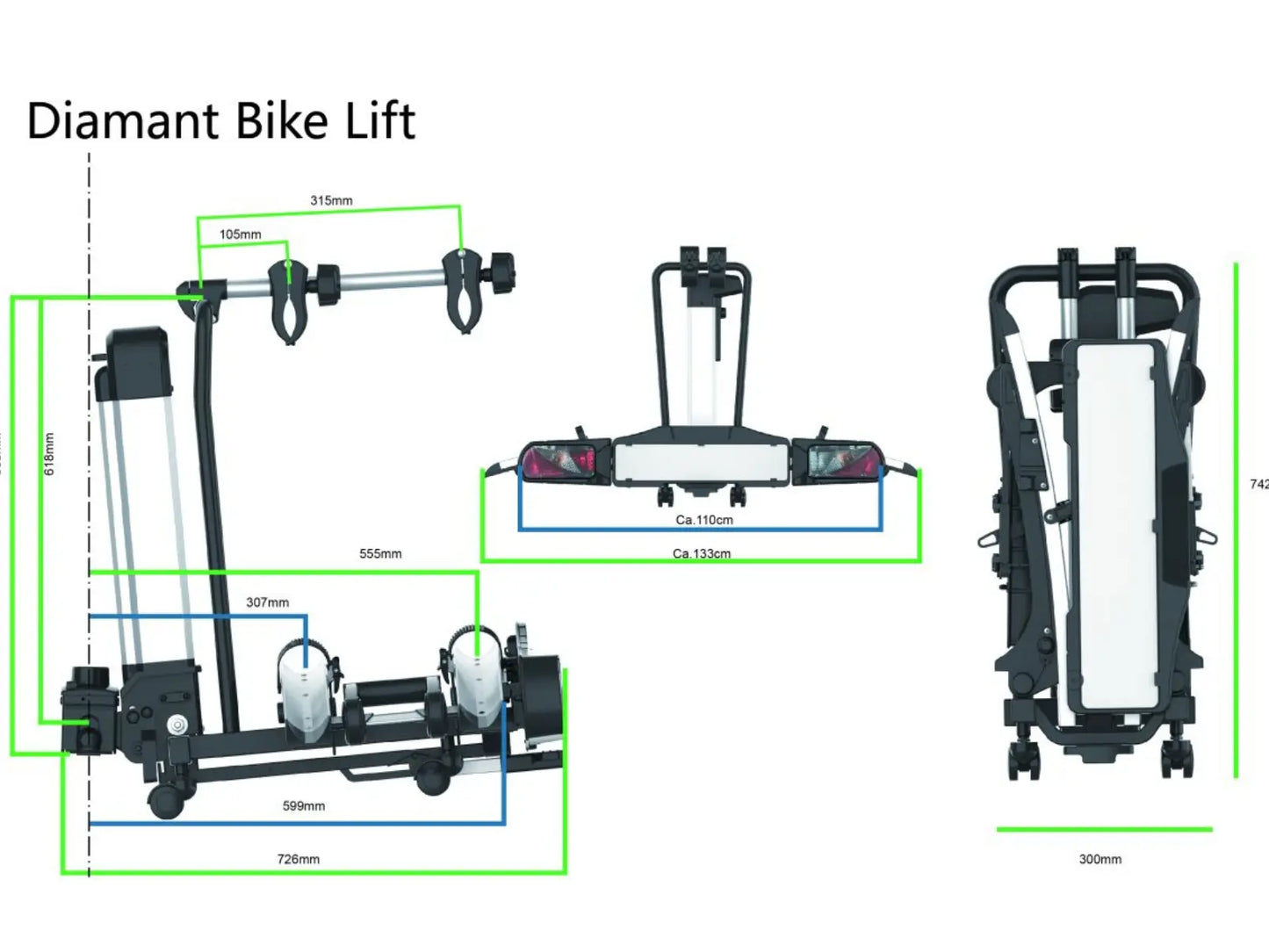 Pro-User Bike Lift Diamant Fietsendrager