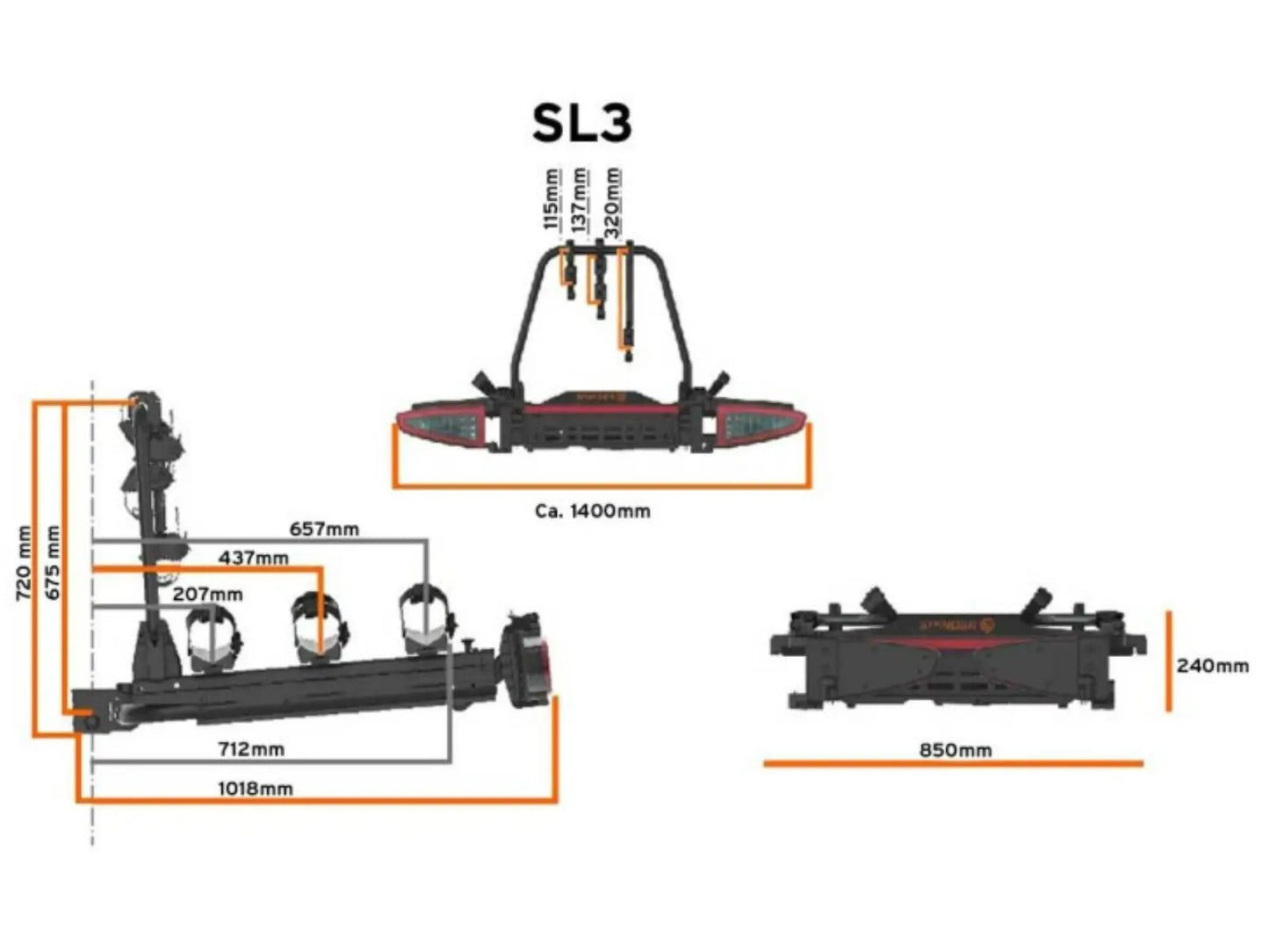 Spinder SL3 Fietsendrager